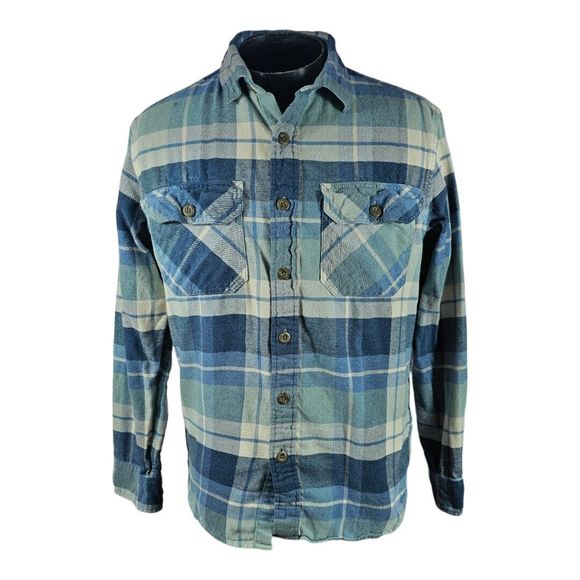Pendleton Other - Pendleton Burnside Blue Plaid Flannel Button Front Shirt Men's SZ M FLAW